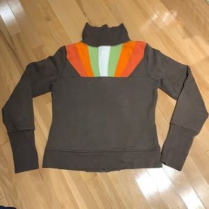 Lululemon Brown Scuba Hoodie Igloo Sunrise pattern - Size 10